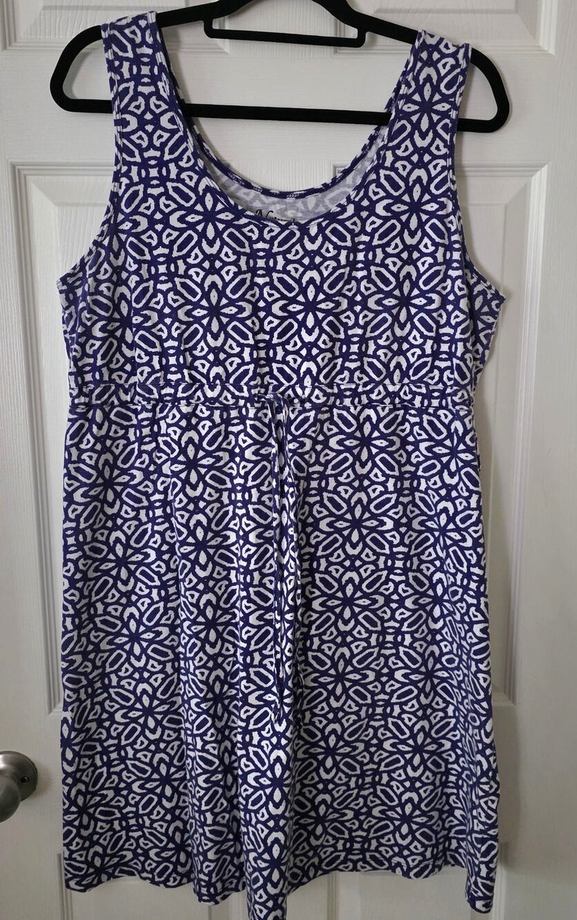 Natural Reflections Light Purple & White Tank Top Dress size XL